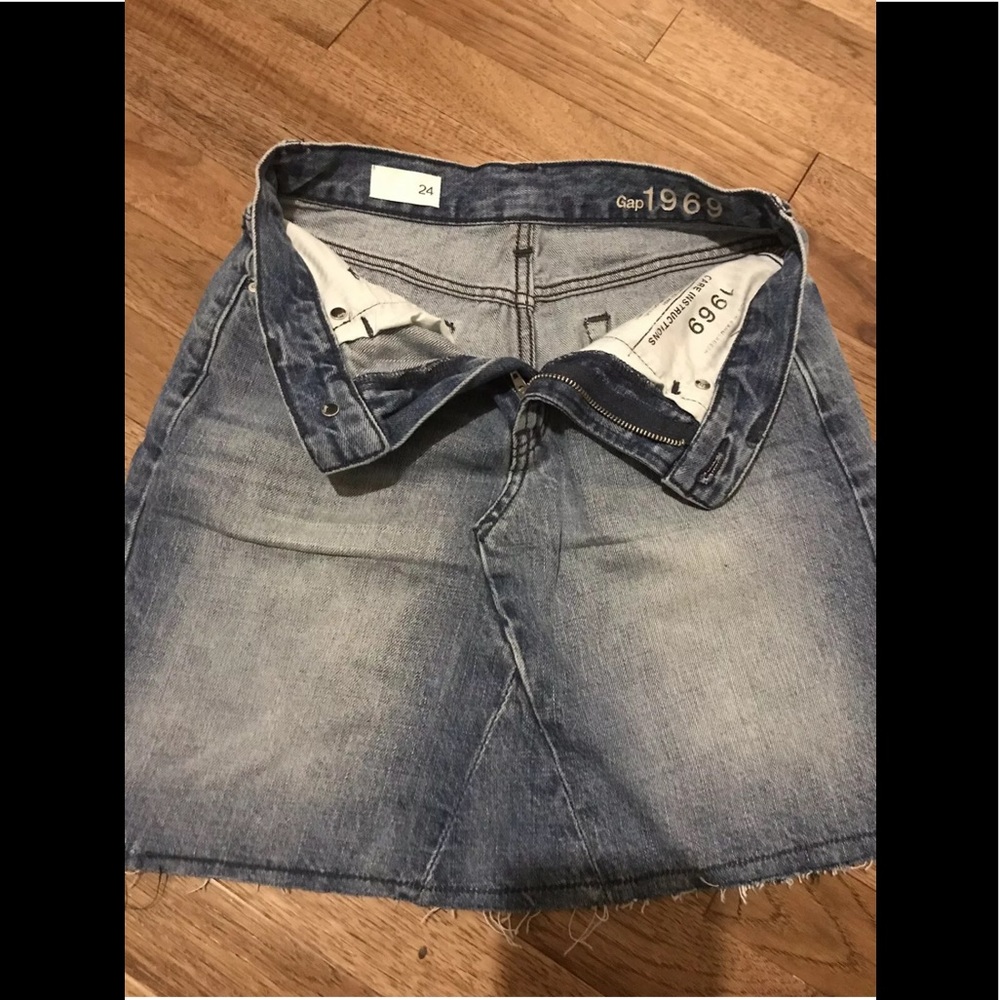 Womens Gap Denim Jean Mini Skirt Size 24 waist